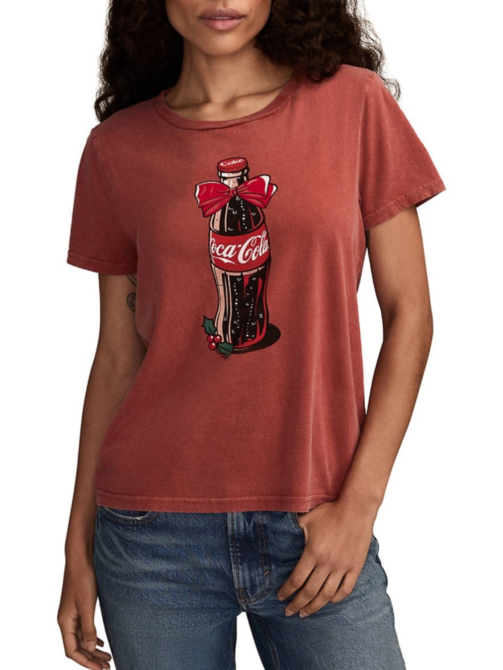 Lucky Brand Bow Coke Graphic T-Shirt M